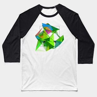 Abstract Geometric Collage Baseball T-Shirt